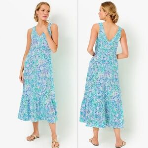 NWT -- Madsen V-Neck Midi Dress -- Sz L